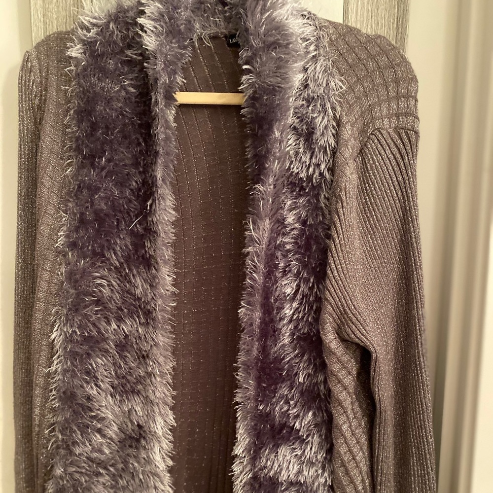Fur trimmed Cardigan